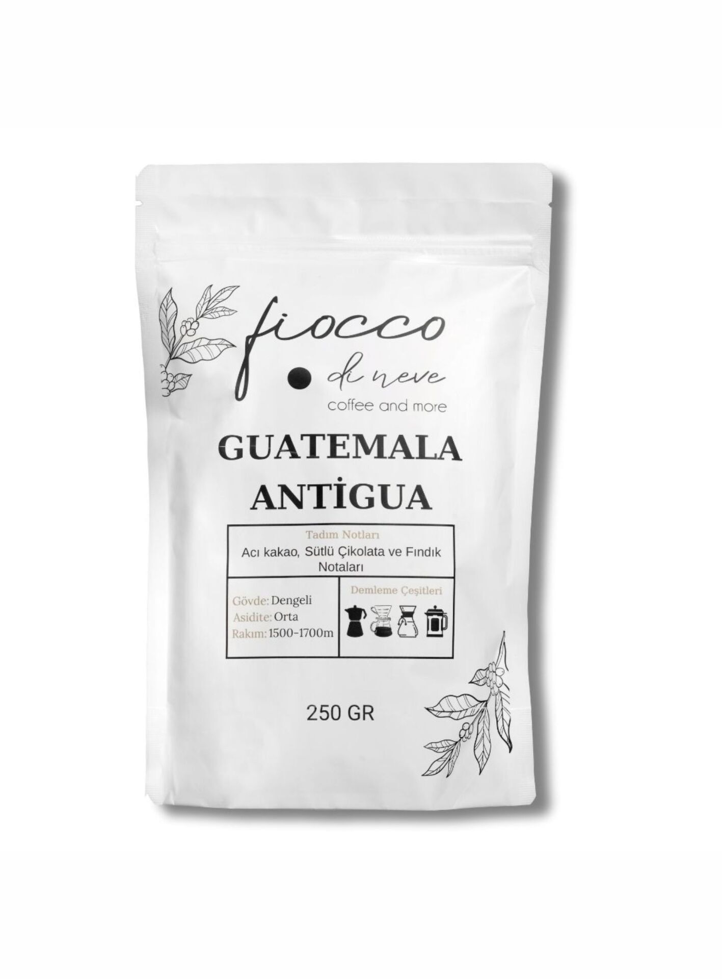 Guatemala Antigua Çekirdek Kahve 250 Gr.